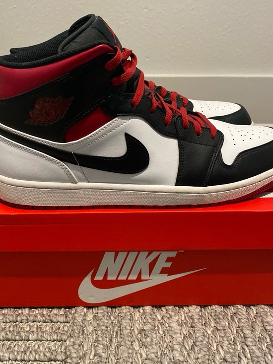 Nike Other - Nike Air Jordan 1 Mid Men’s Sneakers - Black/White/Red